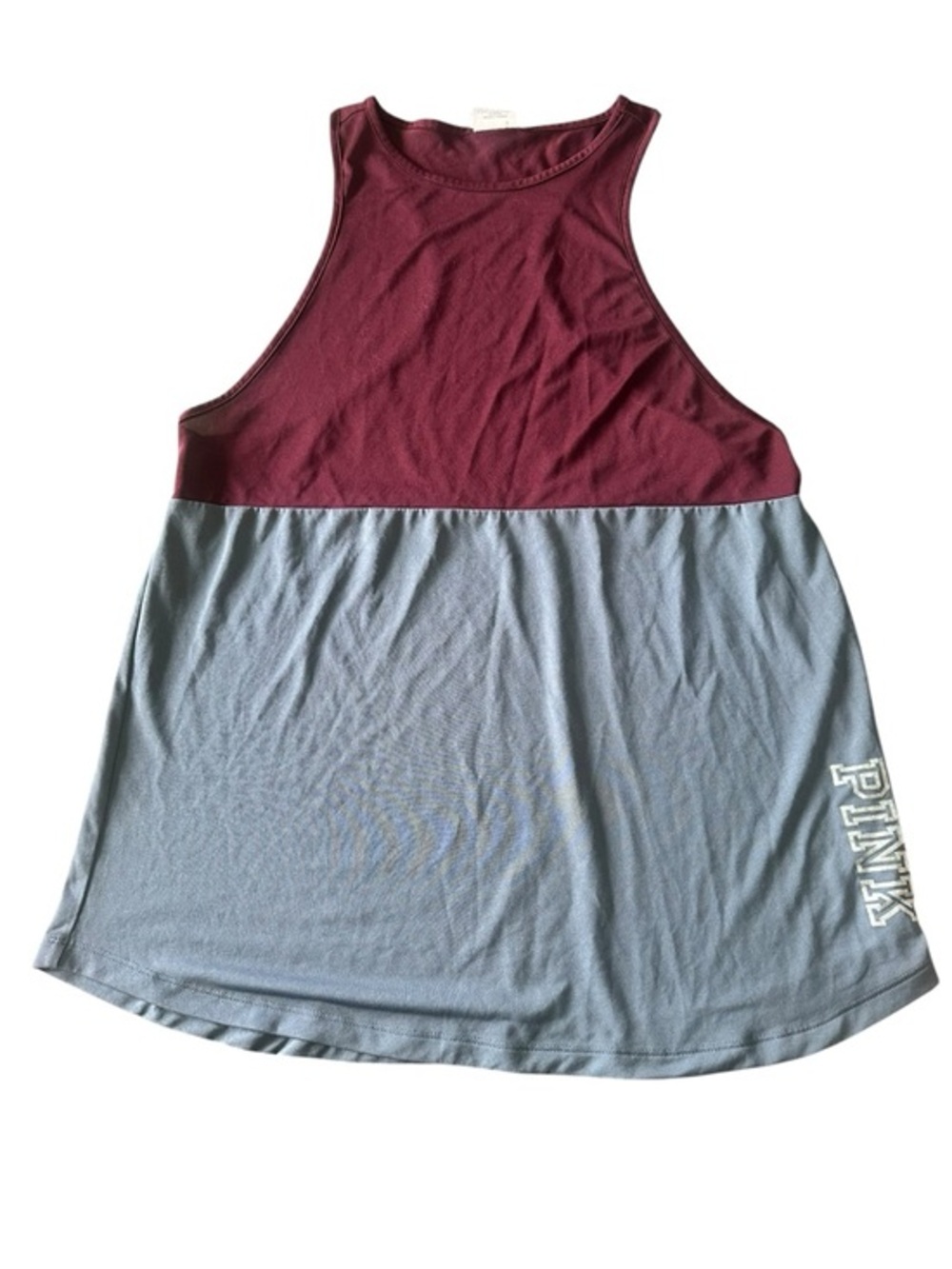 PINK Victoria Secret Racerback Workout Top - Womens Oversized Size Small Maroon